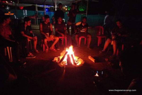 bonfire at Pawna lake